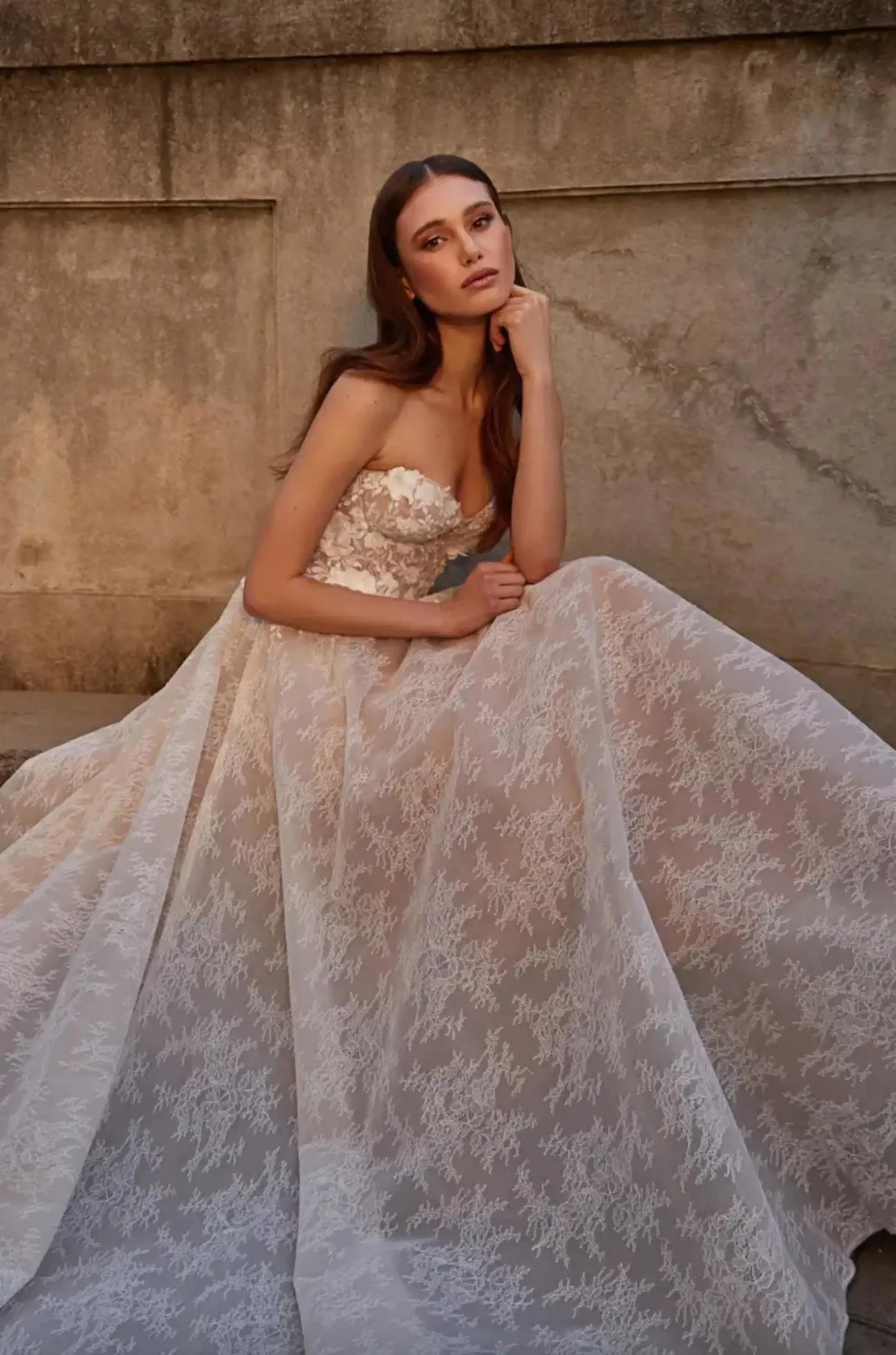 Model wearing a Jenny Yoo gown