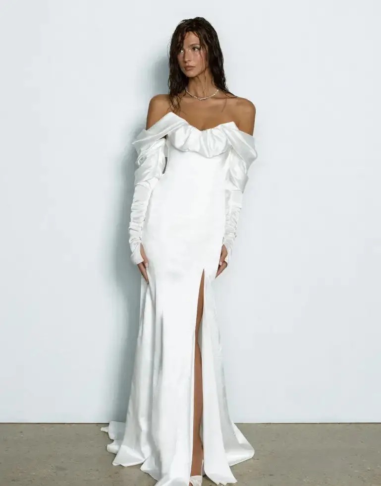 Model wearing a Rime Arodaky gown