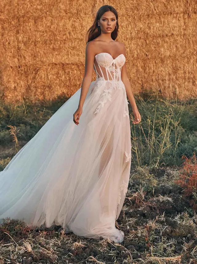 Model wearing a Gala by Galia Lahav gown