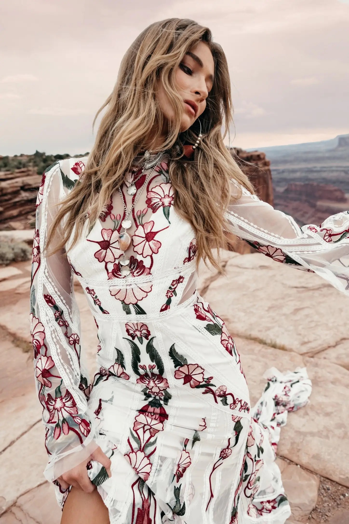 Model wearing a Rue De Seine gown