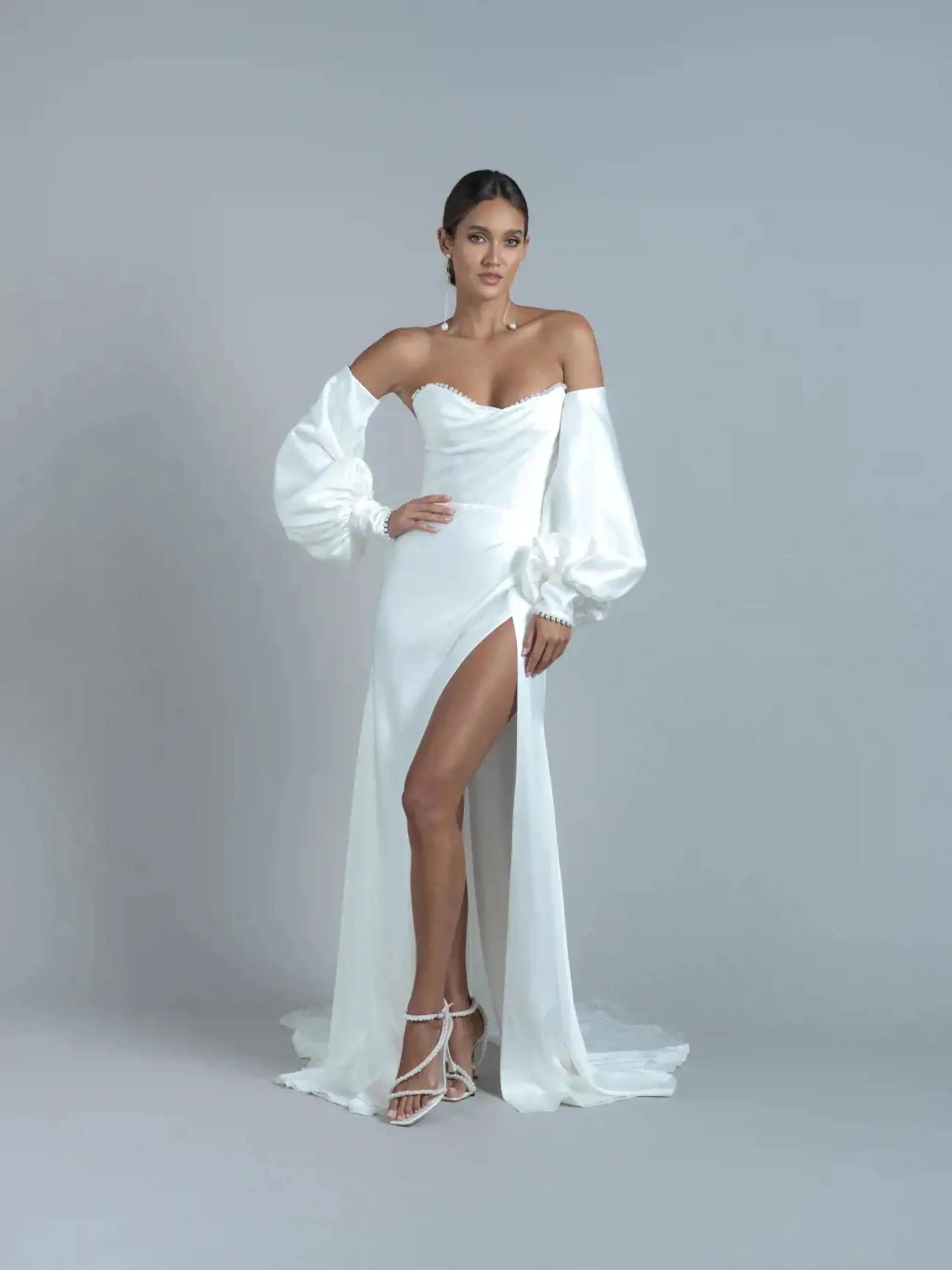 Model wearing a Rime Arodaky gown